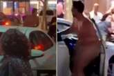 Naked idiot causes havoc with night time sprint - even cop's tasers don't stop 'rampage'