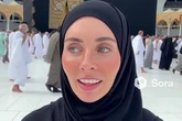 Bonnie Blue 'gives up men and visits Mecca in a hijab as she finds religion' in AI video