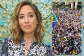 Myleene Klass laughs as Scotland's football fans chant 'get your t*ts out'