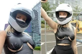 Lottie Moss flashes underboobs in risqué cut-out top as she attends London's E-Prix