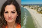 Woman wears smirk as well as orange jumpsuit in mugshot after beach drunk driving arrest