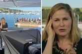 Reporter drowned out by barge of Cornish singers belting sea shanties on live TV