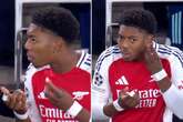 Fuming Arsenal starlet suffers wardrobe malfunction during Champions League clash