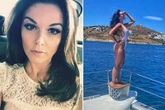 Faye Brookes flaunts sideboob and pert bum in swimsuit as she poses on Greece trip