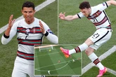 Cristiano Ronaldo left fuming with Portugal team-mate Diogo Jota during Hungary clash