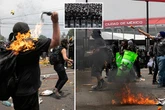 World Cup erupts into flames at kick-off as protesters hurl Molotov cocktails at cops