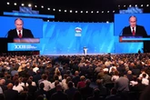 Putin explodes in public as he claims 'Russia haunts our foes' during raging speech