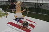 Squash baby Trump, 'Cauli Parton' and 'Cornclave' wow at vegetable sculpture contest
