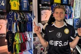 Football mad lad shows off £30,000 footy shirt collection including Gazza England kit