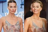 Margot Robbie's curves on display as every inch exposed in nude illusion gown