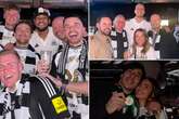 Alan Shearer and his daughter celebrate with squad as players descend on BoxPark