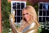 Amanda Holden, 55, wows in gold skintight catsuit for sexy Bond-inspired look