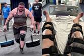 Brit strongman's freak injuries as kneecaps snap during one brutal exercise