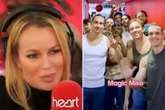 Amanda Holden surprised by strippers as she says topless men are a 'present' for her