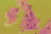 UK weather maps turn deep purple as 300-mile 30C plume forecast today