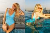 Tess Daly, 55, wows in plunging swimsuit as she flaunts ageless beauty in Dubai