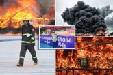 Multi-million-pound piles of drugs go up in flames as Myanmar police celebrate in smoke