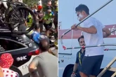 Tour de France star abandons race after smashing through window in horror crash