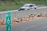 'Wurst' nightmare for commuters after thousands of hot dogs spill on busy highway