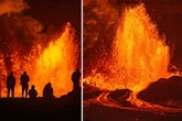 Lava-spewing volcano provides 'beautiful display of nature' as epic eruption captured