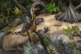Mystery over teeth marks on 'terror bird' killed by reptile 13 million years ago