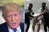 Donald Trump brands 250 gang members 'bad hombres' as they're carted off to 'hell-hole prison'