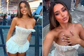 Stunning ex-Premier League girlfriend steals show as she 'admires' sports stars