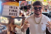 Ibiza Final Boss treated like a god in Las Vegas as bikini-clad girls hold up signs