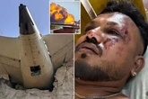 Amazing footage shows miracle Brit survivor of Air India flight walking away from wreckage