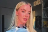 Keely Hodgkinson looks stunning in England kit as she supports Three Lions