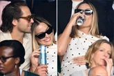 'Pregnant' Margot Robbie drinks 0% gin and cradles stomach at Wimbledon