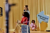 Schoolgirls smash 'male builders' stereotype with the ultimate work experience at LEGO