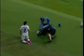 Medics rush to World Cup cameraman after brutal collision with Prem star