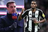 Gary Neville angers Arsenal fans with 'delusional' Alexander Isak transfer verdict