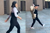 Drug dealing mum-of-two claps and skips for joy as she walks free from court