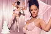 Rihanna dazzles in stockings and suspenders as she launches bridal lingerie