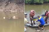 Killer crocodile mauls fisherman to death leaving corpse floating in the river