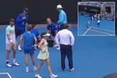 Australian Open ball kid sparks concerns and collapses during doubles clash