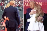 Erika Kirk 'accidentally grabs Trump by the diaper' at husband Charlie's memorial