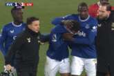 Everton star Iliman Ndiaye forced off in tears after worrying injury vs Liverpool