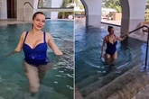 Helen Flanagan strips to swimsuit in pool for sizzling Ibiza snaps after split
