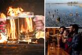 Brits are keeping warm during the bitterly cold snap — by sinking pints down the pub