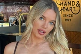 Helen Flanagan turns coffee run into glamour shoot in plunging corset look