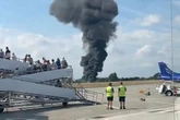 Plane crash lands at UK airport as locals see 'fireball' erupt into sky