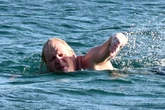 Boris Johnson strips off for 'great day' taking a dip at the beach with Carrie and family