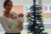 New mum gives birth on Christmas day and makes it back home for dinner