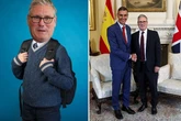 Keir Starmer looks like a schoolboy as 'world's tallest leader' towers over him on UK trip