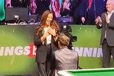 Snooker star proposes to stunning WAG immediately after thumping defeat