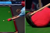 Snooker ace Kyren Wilson plays wearing oven glove nabbed from Shoot Out venue's kitchen