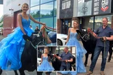 British schoolgirl hilariously rocks up to prom on farmer dad's cow named 'Oasis'